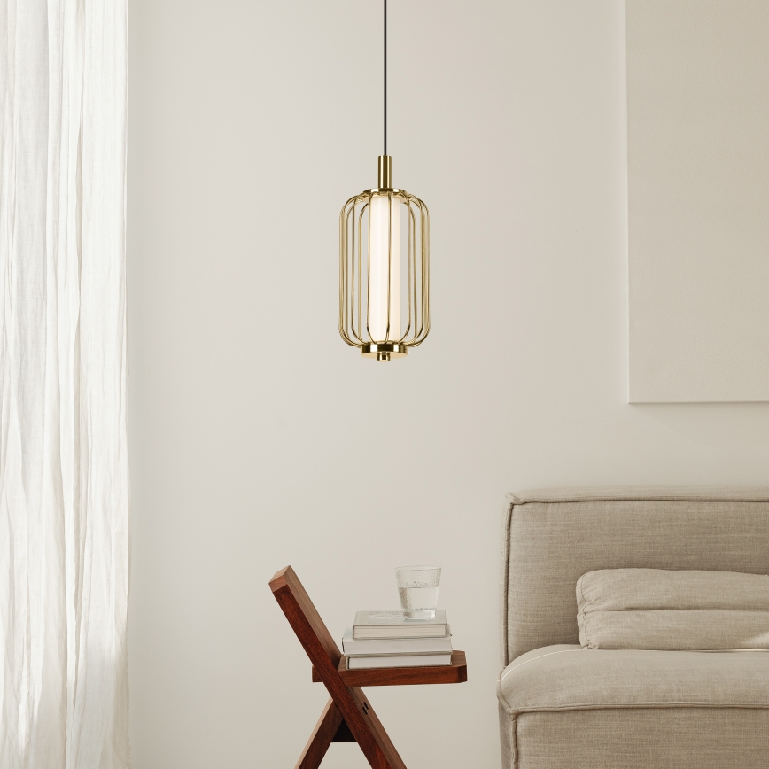 LED-pendellampa med kabel BONNIE LED/10W/230V 3000K guldig