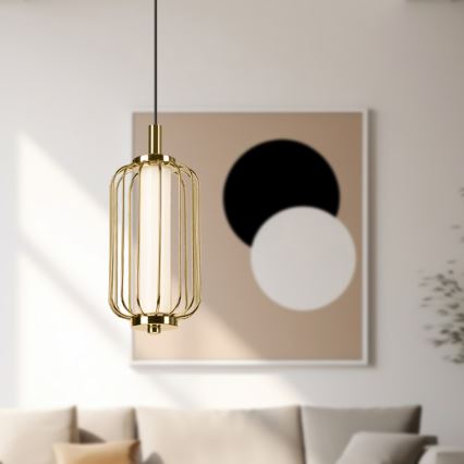 LED-pendellampa med kabel BONNIE LED/10W/230V 3000K guldig