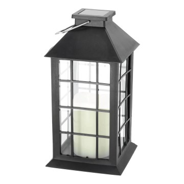 LED Pendellampa med solceller LED/0,02W/1,2V 1xAA 2700K IP44 200 mAh svart