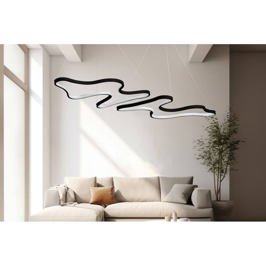 LED-pendellampa med vajer DUPLE ARTISAN LED/80W/230V 4000K svart