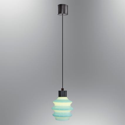 LED-pendellampa på kabel CACTUS LED/3W/230V 3000K svart/blå