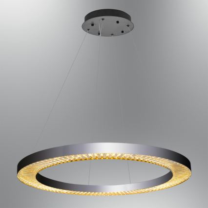 LED-pendellampa på kabel JESI LED/90W/230V 3000 K Ø 100 cm silver