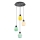 LED-pendellampa på vajer CACTUS LED/12W/230V 3000K grön/gul/vit