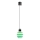 LED-pendellampa på vajer CACTUS LED/3W/230V 3000K svart/grön