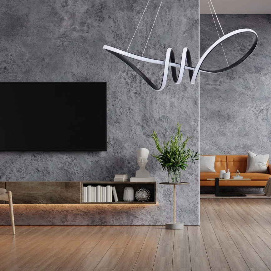 LED-pendellampa på vajer FLAVIA LED/44W/230V svart