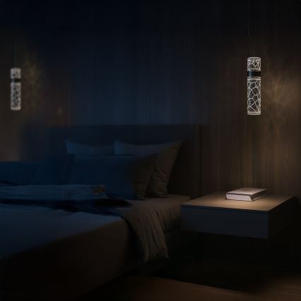 LED-pendellampa på vajer LAGOS LED/8W/230V, guld