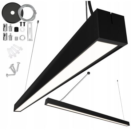 LED-pendellampa på vajer LED/44W/230V 4000K 120 cm svart