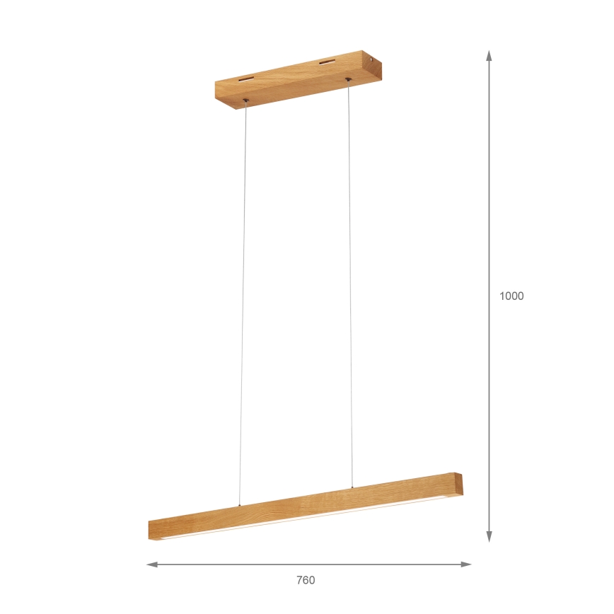 LED Pendellampa på vajer VERDE LED/18W/230V 3000K 76 cm ek