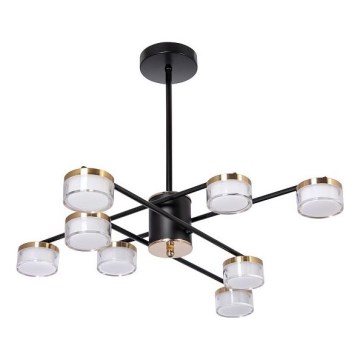 LED pendelljuskrona 8xLED/6W/230V 3000-6500K diameter 68 cm guld/svart