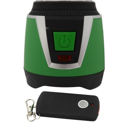 LED Portabel lampa LED/3xLR20 IP44 svart/grön+ fjärrkontroll