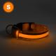 LED Rechargeable hund collar 35-43 cm 1xCR2032/5V/40 mAh orange