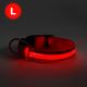 LED Rechargeable hund collar 45-52 cm 1xCR2032/5V/40 mAh röd