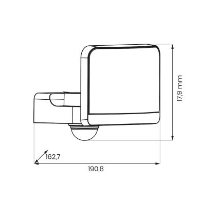 LED-reflektor med rörelse- och skymningssensor DAVOS LED/30W/230V IP54 svart