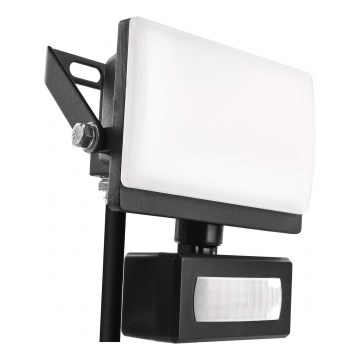 LED-reflektor med rörelse- och skymningssensor TAMBO EVO LED/10W/230V 4000K IP44 svart