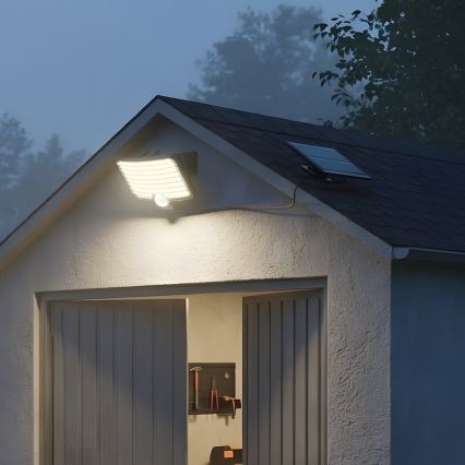LED-reflektor med sensor och solpanel ALEX LED/5,5W/3,7V 1200 mAh IP44
