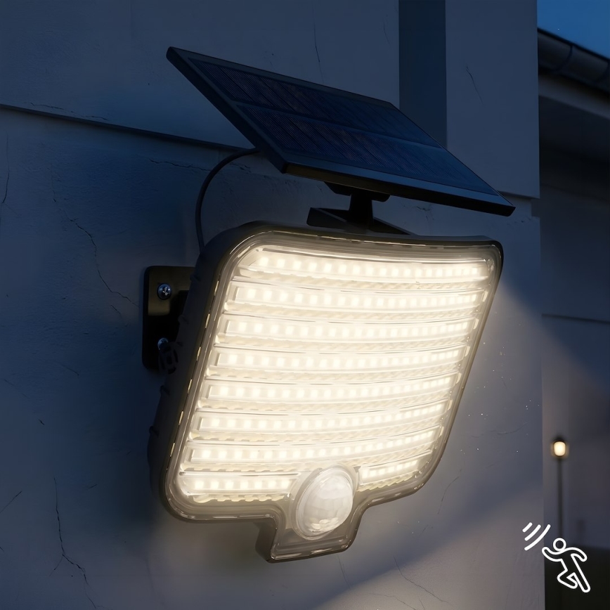 LED-reflektor med sensor och solpanel ALEX LED/5,5W/3,7V 1200 mAh IP44