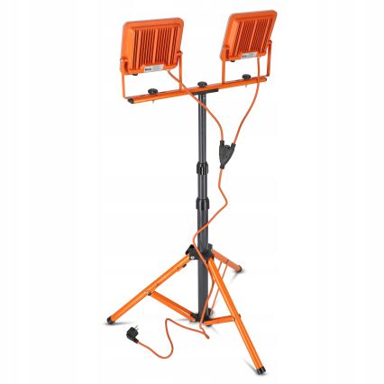 LED-reflektor med stativ 2xLED/50W/230V 4500K IP65 orange