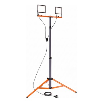 LED-reflektor med stativ 2xLED/50W/230V 4500K IP65 svart/orange