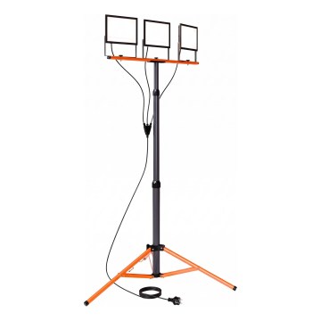 LED-reflektor med stativ 3xLED/100W/230V 4500K IP65 svart/orange