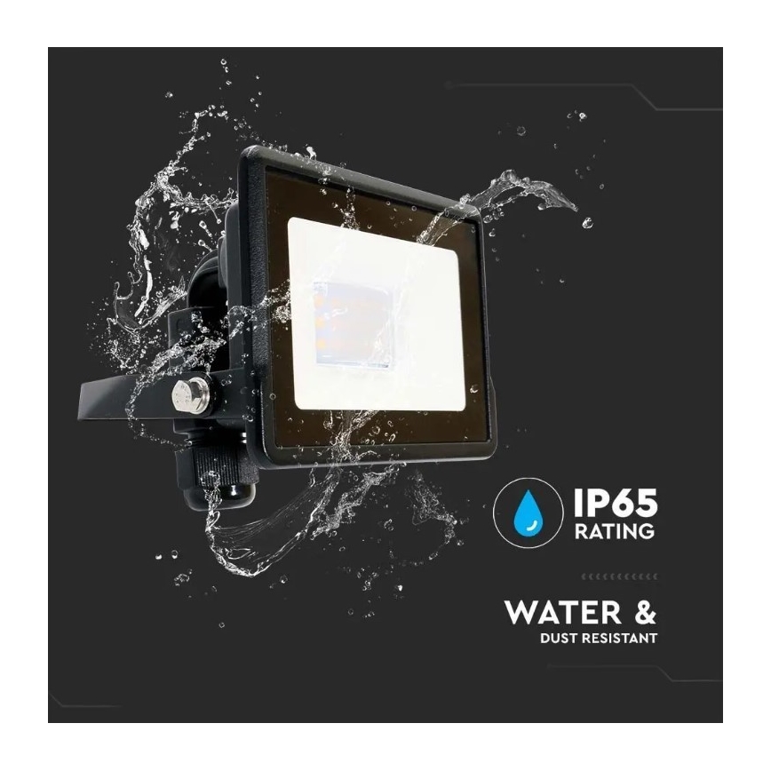 LED-strålkastare med direktanslutning SAMSUNG CHIP LED/10W/230V IP65 6500K svart