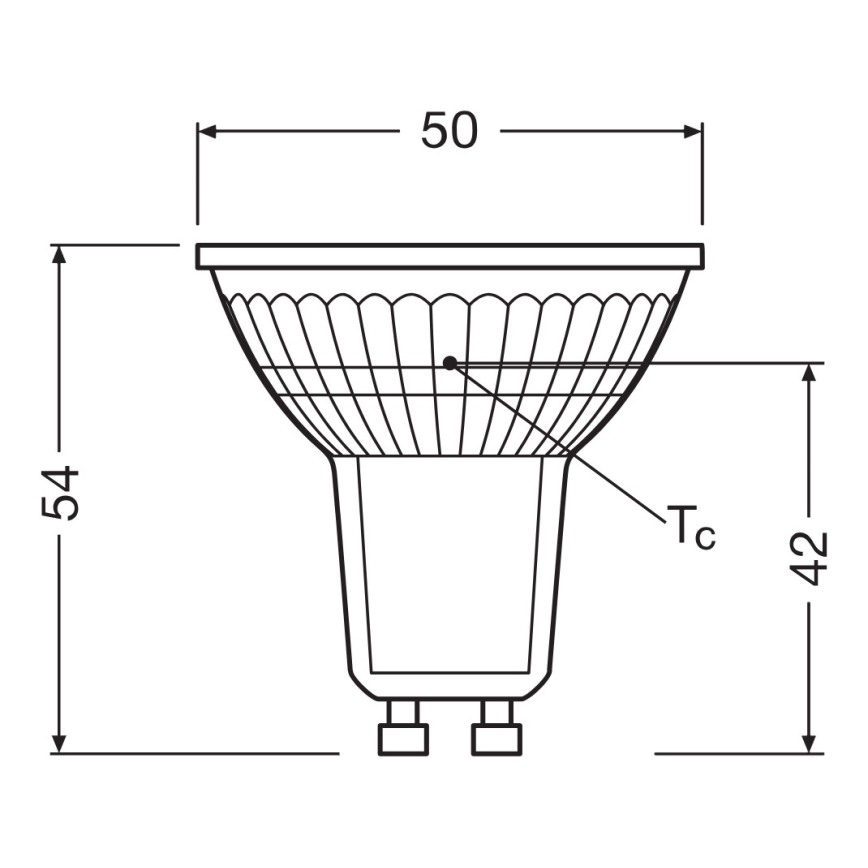 LED-reflektorlampa PAR16 GU10/4,3W/230V 2700K 36° - Ledvance