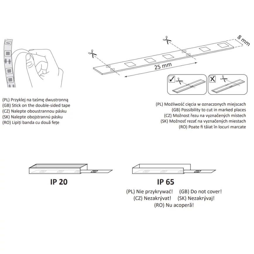 LED-remsa 5m LED/36W/12V 4000K