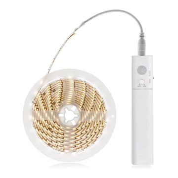 LED-remsa med sensor 4xAAA 3000K 1m