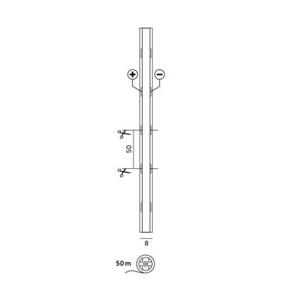 LED-remsa TRAMO LED/500W/24V 50 m 6500K