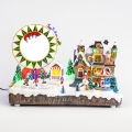 LED RGB Animated Juldekoration med music 30xLED/1,5W/230V snowy village