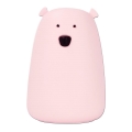 LED RGB Barnens touchlampa BEAR LED/0,8W/5V rosa + USB
