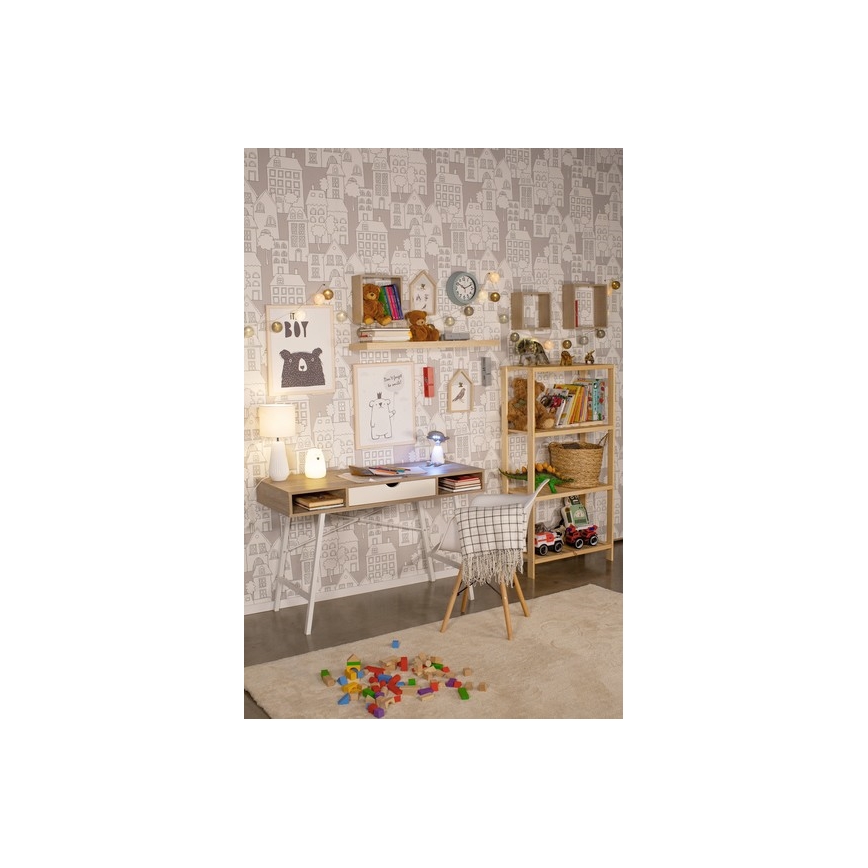 LED RGB Barnens touchlampa BEAR LED/0,8W/5V vit + USB