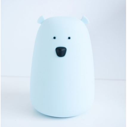 LED RGB Barnens touchlampa BEAR LED/0,8W/5V vit + USB