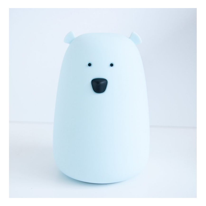 LED RGB Barnens touchlampa BEAR LED/0,8W/5V vit + USB