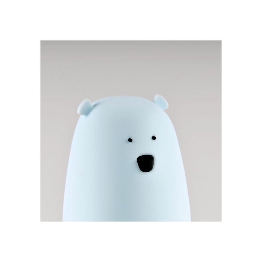LED RGB Barnens touchlampa BEAR LED/0,8W/5V blå