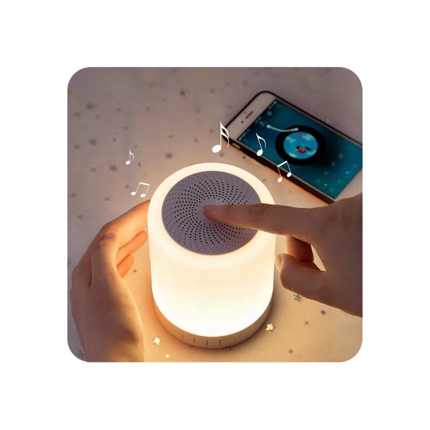 LED RGB bordslampa med högtalare LED/5V