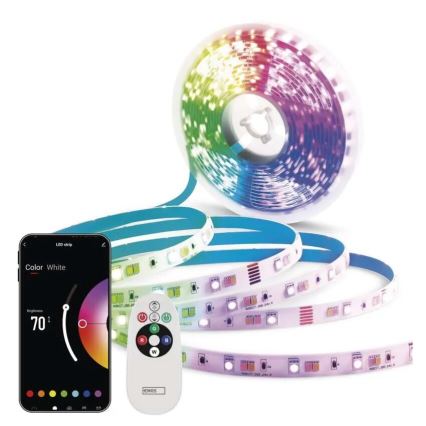 LED RGB+CCT Dimbart LED-remsa GOSMART LED/11W/230V 2 m 2700-6500K IP44 Wi-Fi + fjärrkontroll