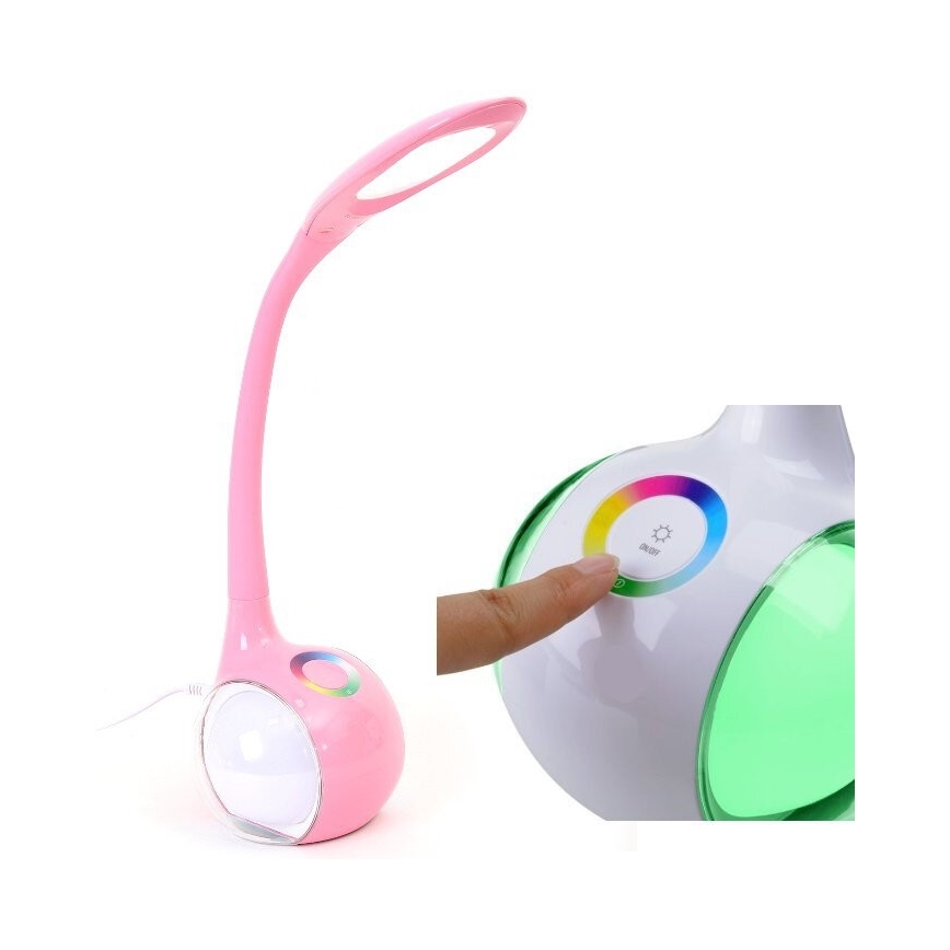 LED RGB Dimbar Bordslampa LED/7W/230V rosa