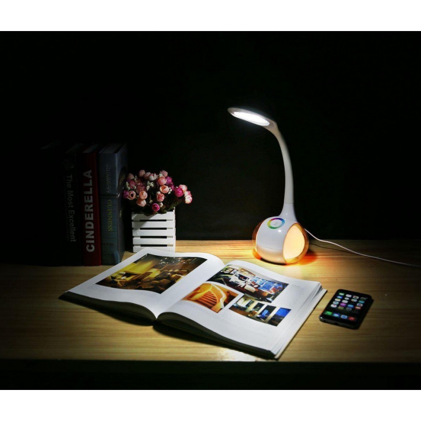 LED RGB Dimbar Bordslampa LED/7W/230V vit