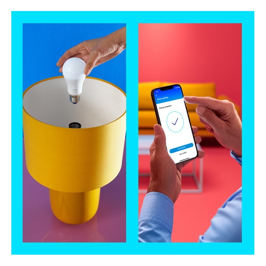 LED RGB dimbar glödlampa A60 E27/8,5W/230V 2200-6500K Wi-Fi - WiZ