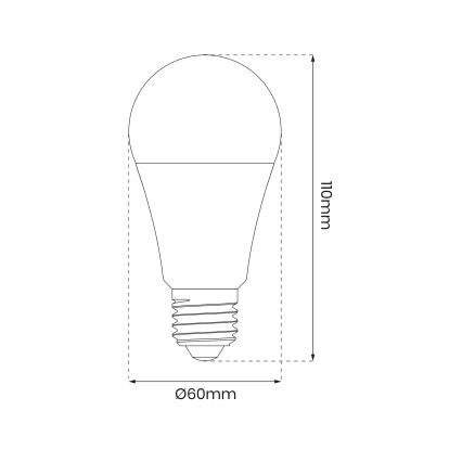 LED RGB Dimbar glödlampa A60 E27/8W/230V 2700-6500K Wi-Fi Tuya