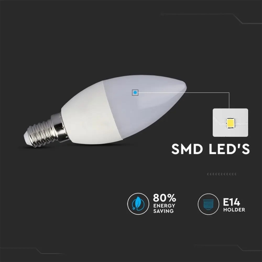 LED RGB dimbar glödlampa E14/4,8W/230V 4000K + fjärrkontroll