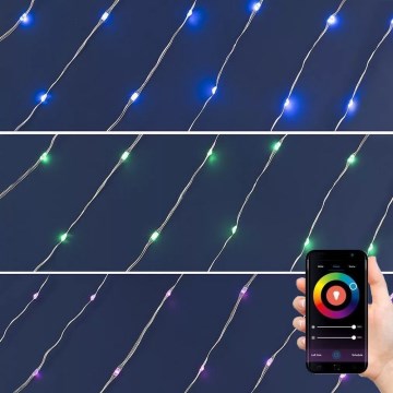 LED RGB dimbar julslinga 100×LED/29 funktioner 10,4 m