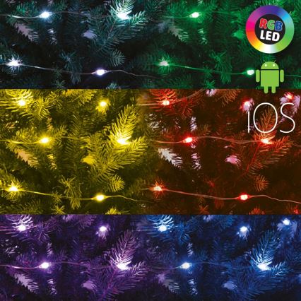 LED RGB dimbar julslinga 100×LED/29 funktioner 10,4 m