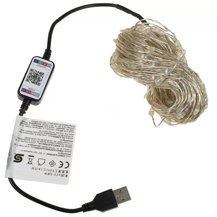 LED RGB dimbar julslinga 100×LED/29 funktioner 10,4 m