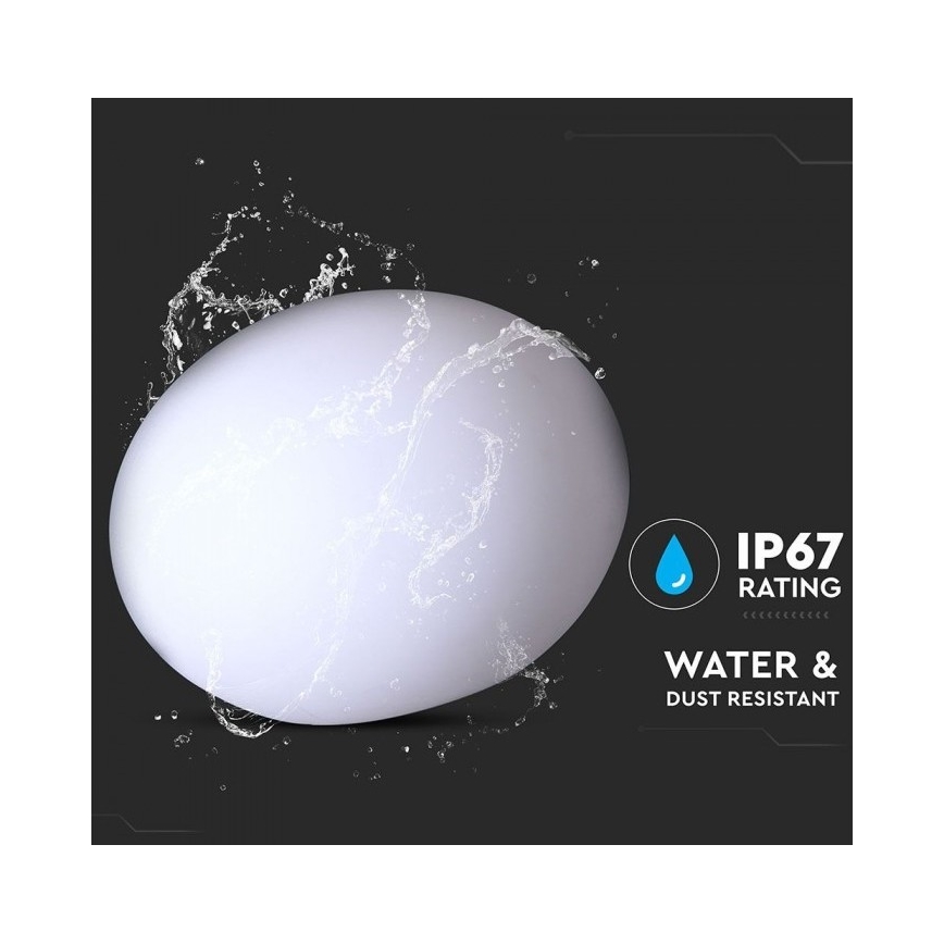 LED RGB Dimbara utomhuslampan LED/1W/5V 1000 mAh 20 cm IP67 + fjärrkontroll