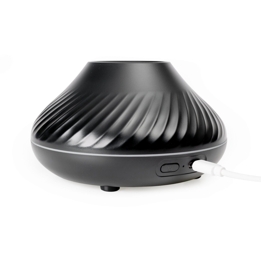 LED RGB Doftspridare med flamimitation LED/6,5W/5V 130ml svart