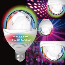 LED RGB Glödlampa DISCO A60 E27/3,2W/230V