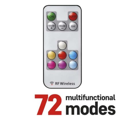 LED RGB Jul utomhusslinga 96xLED/72 funktioner 13m IP44 + fjärrkontroll 