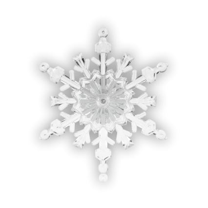 LED RGB juldekoration med sugkopp LED/3xLR44 snöflinga