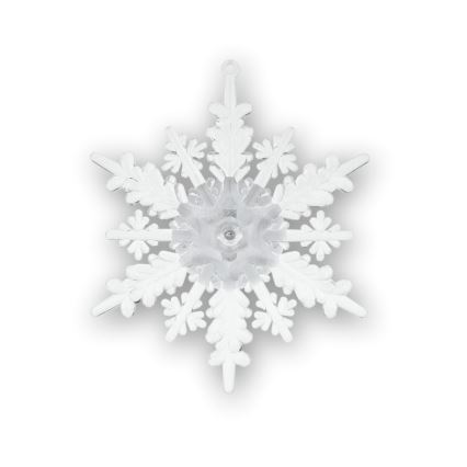 LED RGB juldekoration med sugkopp LED/3xLR44 snöflinga